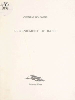 cover image of Le reniement de Babel